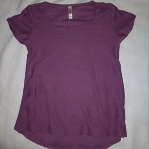Size S Ribbed Lularoe Classic Tee in Purple Tone